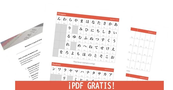 PDF con tablas de Hiragana y Katakana